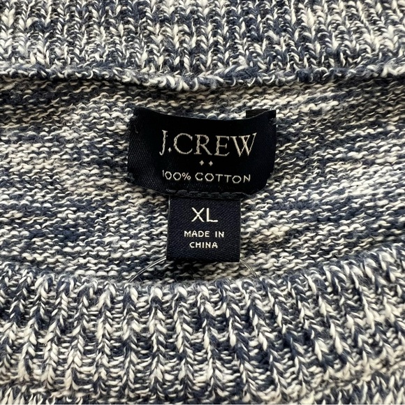 NWT J. Crew Two Color Slub 100% Cotton Marled Crewneck Long Sleeve Sweater SZ XL - Picture 11 of 16
